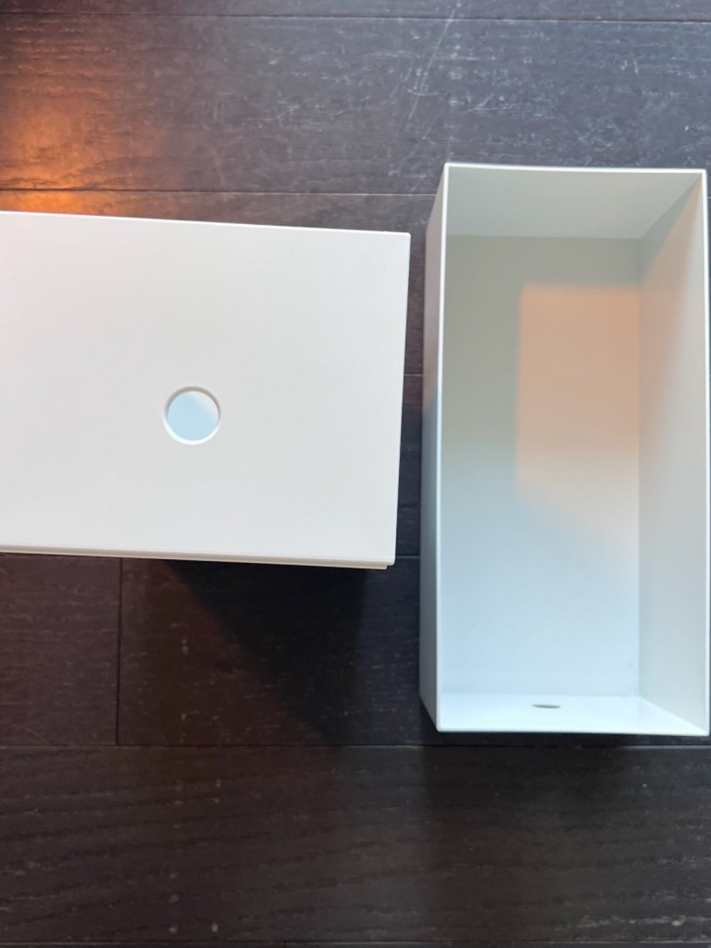 Lot of 2 MUJI Polypropylene File Box Wide 1/2 White Storage Organizer Japan